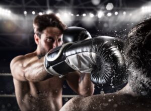 boxer punching his opponent