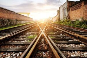 photo of train tracks