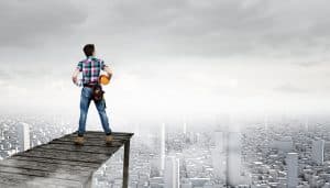 man on top of world