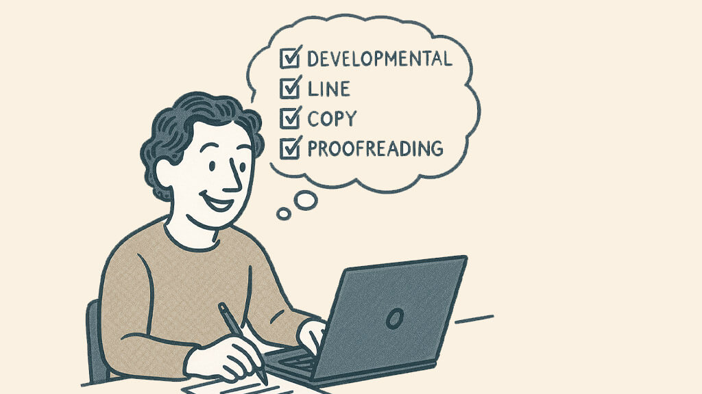 Author carefully reviewing manuscript edits as part of the elite editing process.